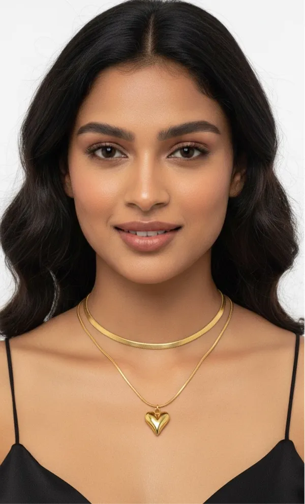 Gold_Double_Layered_Love_Luxe_Snake_Chain_Necklace_For_Women